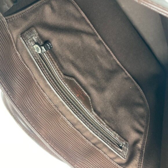 LOUIS VUITTON M5908D Epi Sac Plat Tote Bag Vertical Hand Bag Leather mocha Brown - Picture 14 of 16